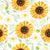Sunflower botanical watercolor Image