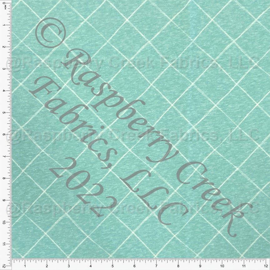 Deep Mint and White Diamond Tri-Blend Jersey Knit Fabric, Sweet Tropical by Janelle Coury for CLUB Fabrics Fabric, Raspberry Creek Fabrics, watermarked