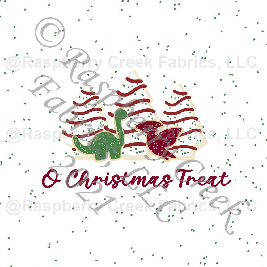 Red Kelly Green Cream and Tan O Christmas Treat Panel, Sweets by Bri Powell for Club Fabrics Fabric, Raspberry Creek Fabrics, watermarked