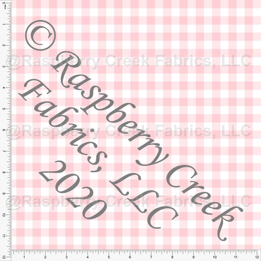 Light Pink and White Check Gingham, Club Fabrics Fabric, Raspberry Creek Fabrics, watermarked