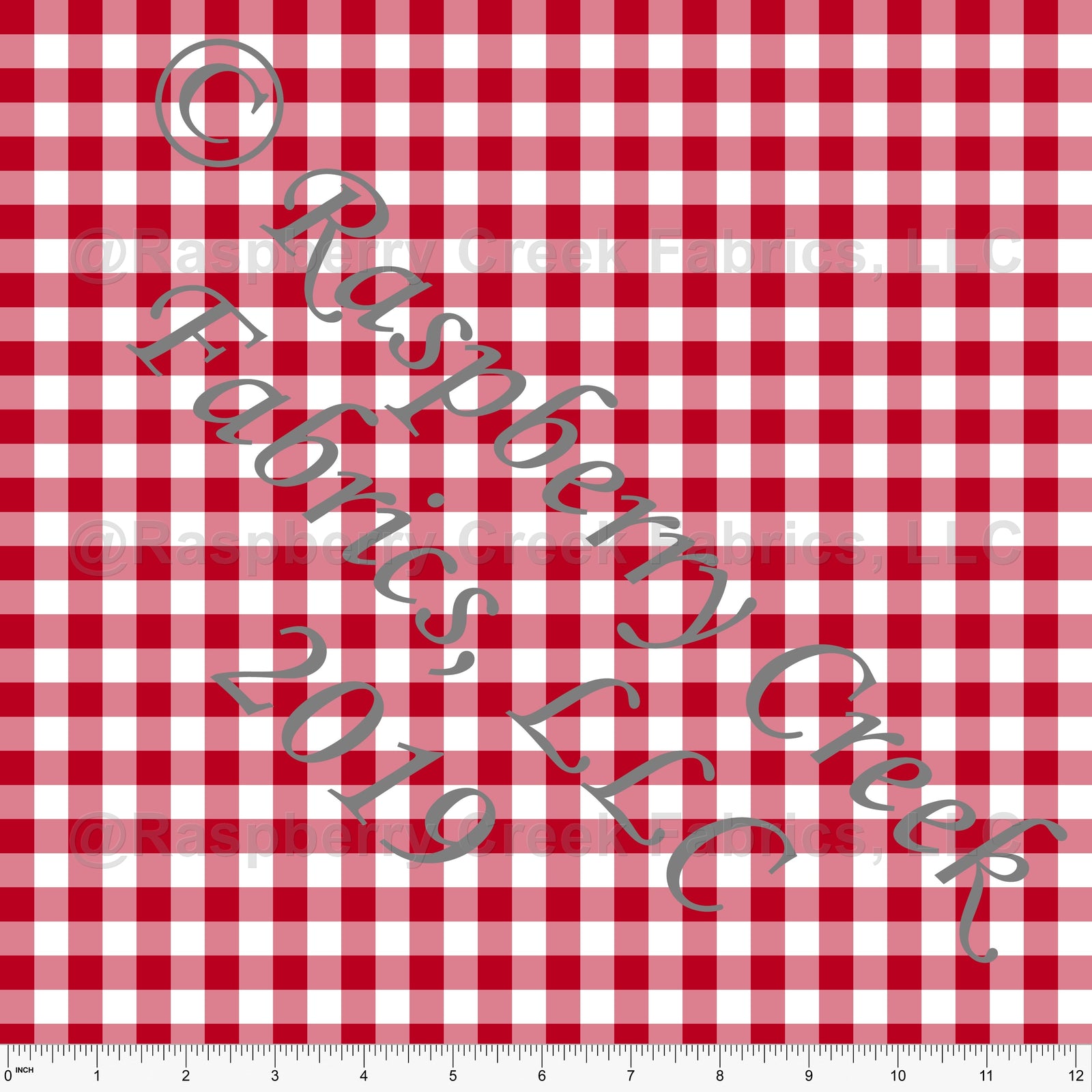 Red and White Check Gingham, Club Fabrics Fabric, Raspberry Creek Fabrics, watermarked