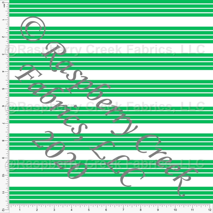 Green and White Stripe Print Fabric, Club Fabrics Fabric, Raspberry Creek Fabrics, watermarked