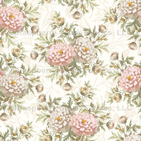 Victorian, Rococo, Rose, Floral - Raspberry Creek Fabrics