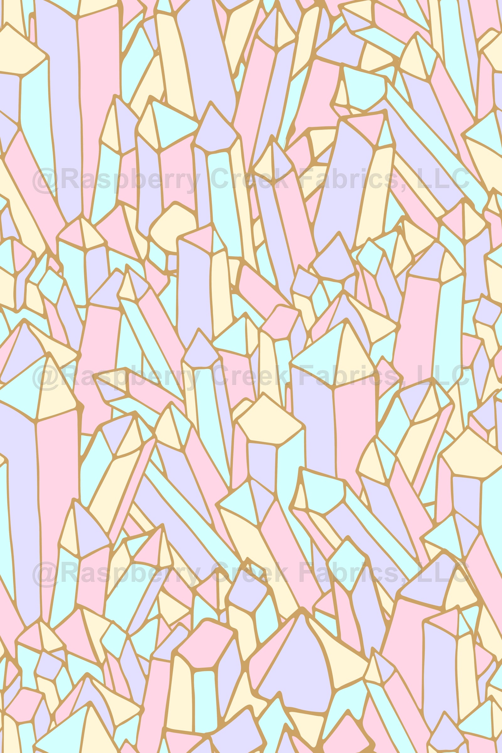 Magical Pastel Crystal Ice Gems - Pastel Pink Purple Yellow Blue - UnBlink Studio by Jackie Tahara