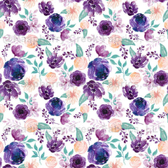 Peach And Eggplant Fabric, Wallpaper and Home Decor