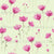Watercolor Wildflowers Pink on Lt. Green Image