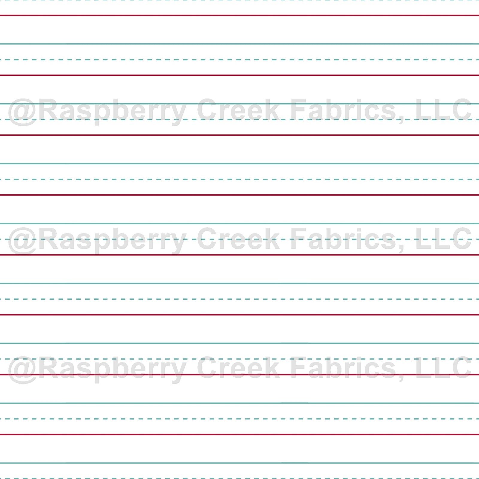 Red and Dusty Green Stripe Writing Paper, Back to School by Kimberly Henrie