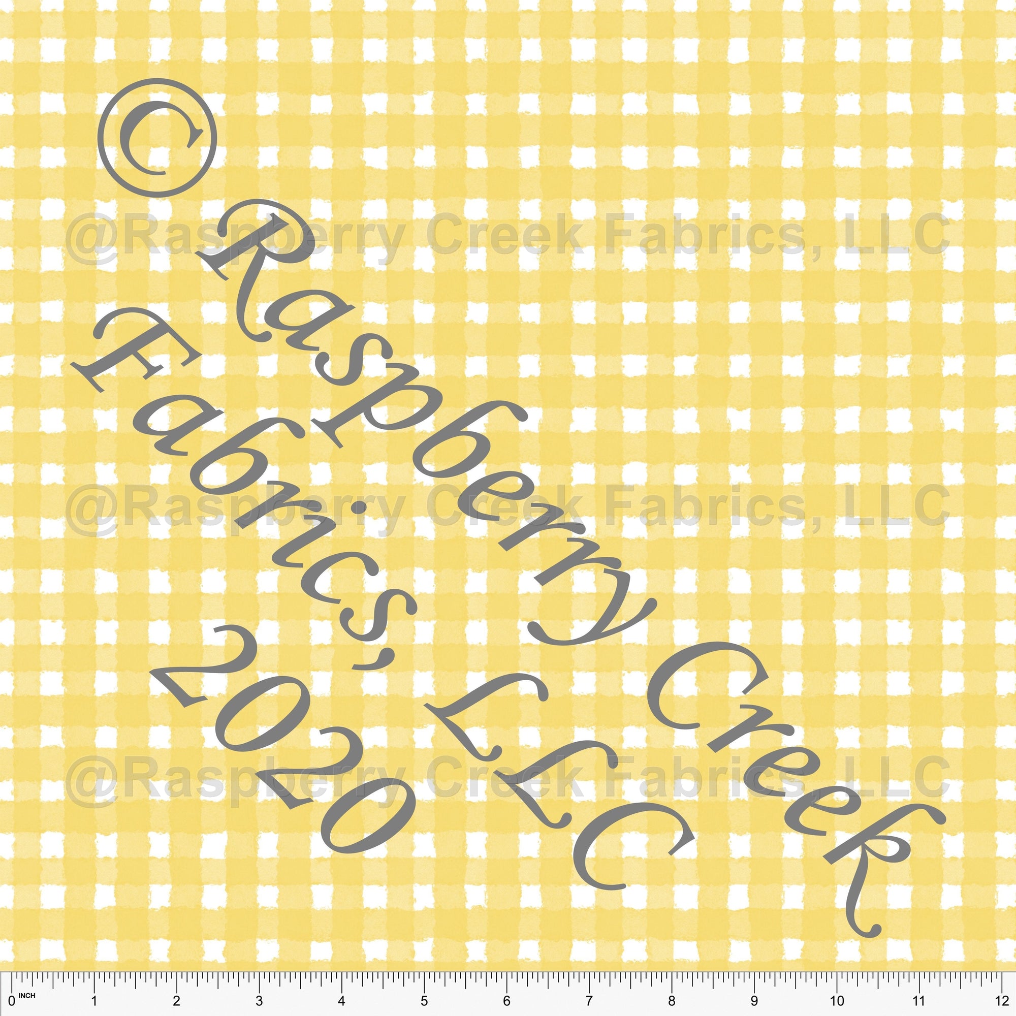 Yellow and White Painted Check Gingham, By Bri Powell for Club Fabrics Fabric, Raspberry Creek Fabrics, watermarked