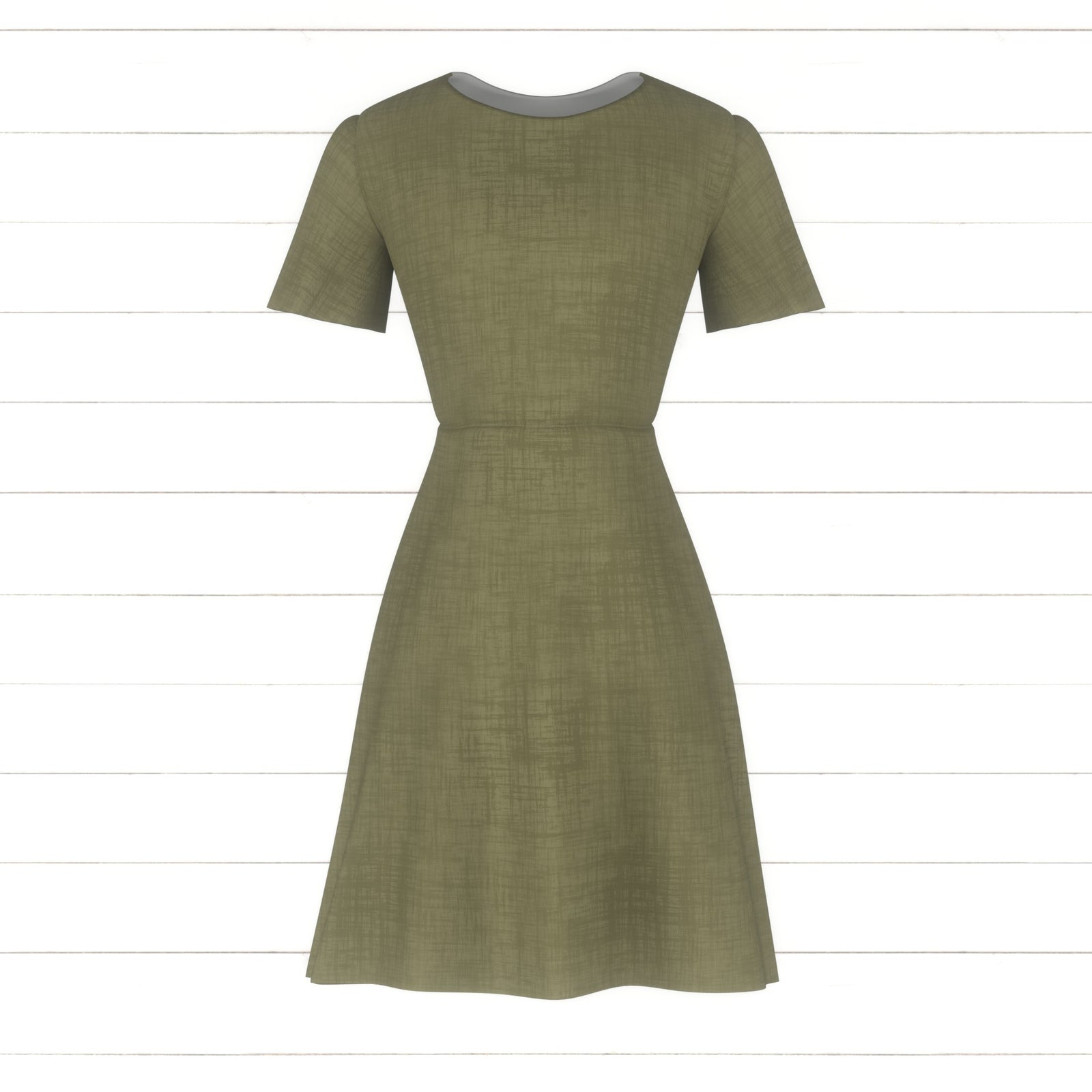 Faux Linen Texture PRINTED Solid Olive