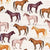 Watercolor Horses with pink stripes Image