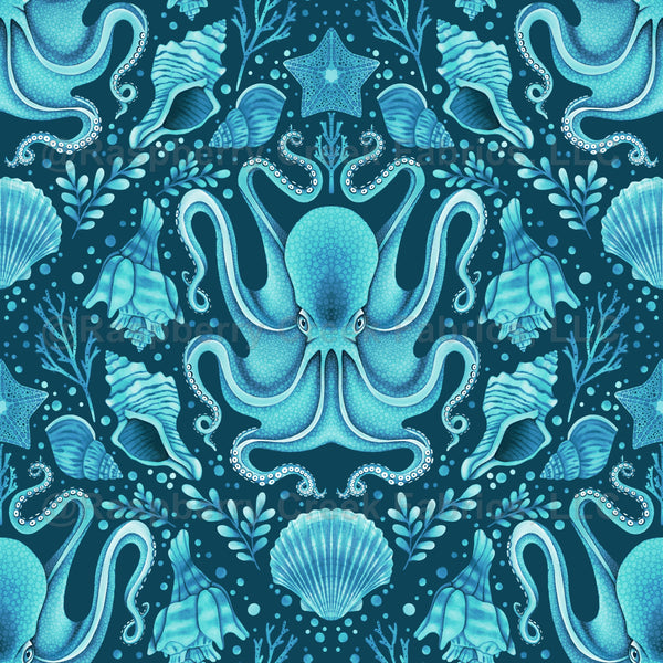 octopus pattern fabric