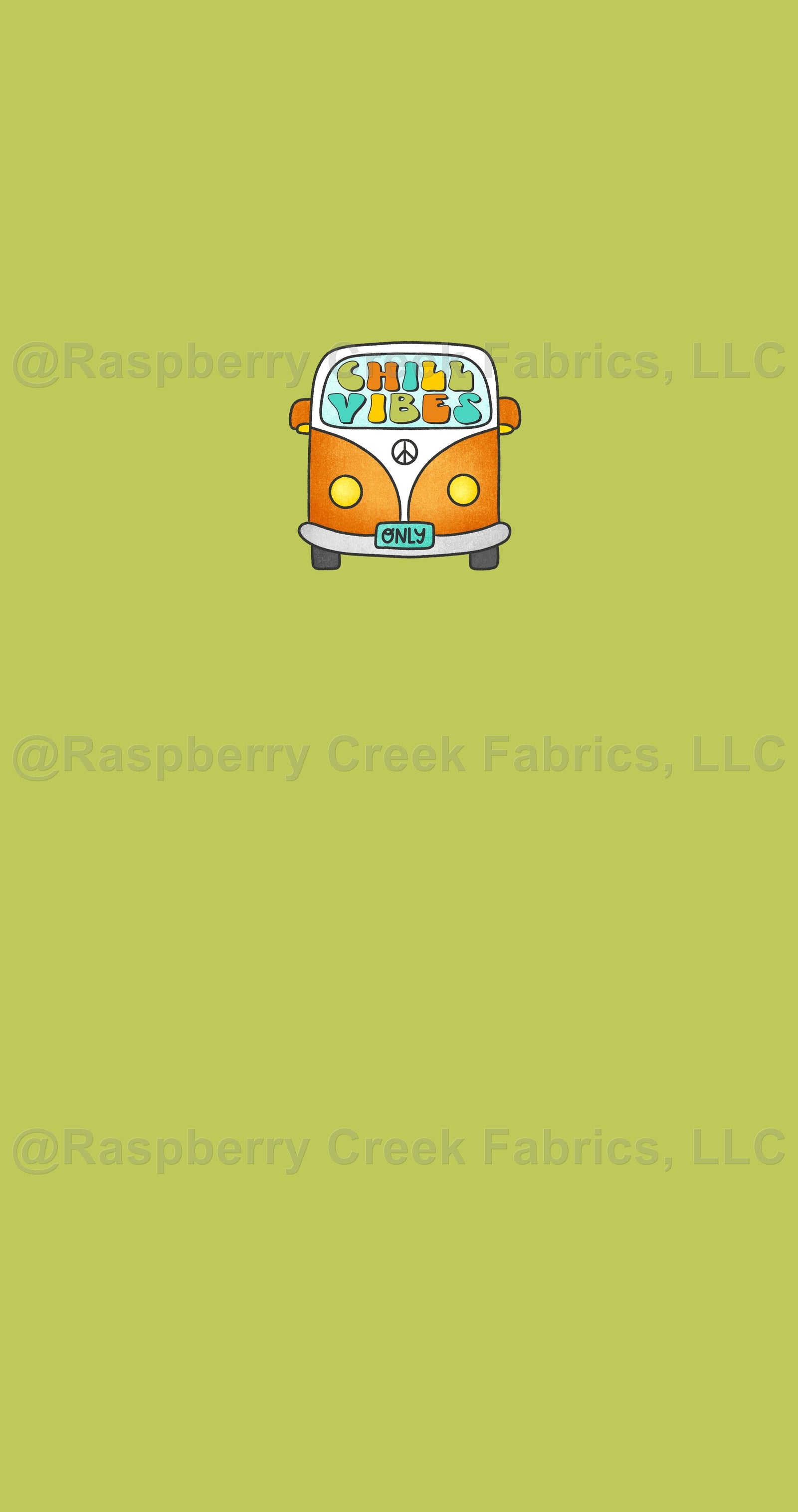 Groovy Panel- Chill Vibes Only Fabric, Raspberry Creek Fabrics, watermarked