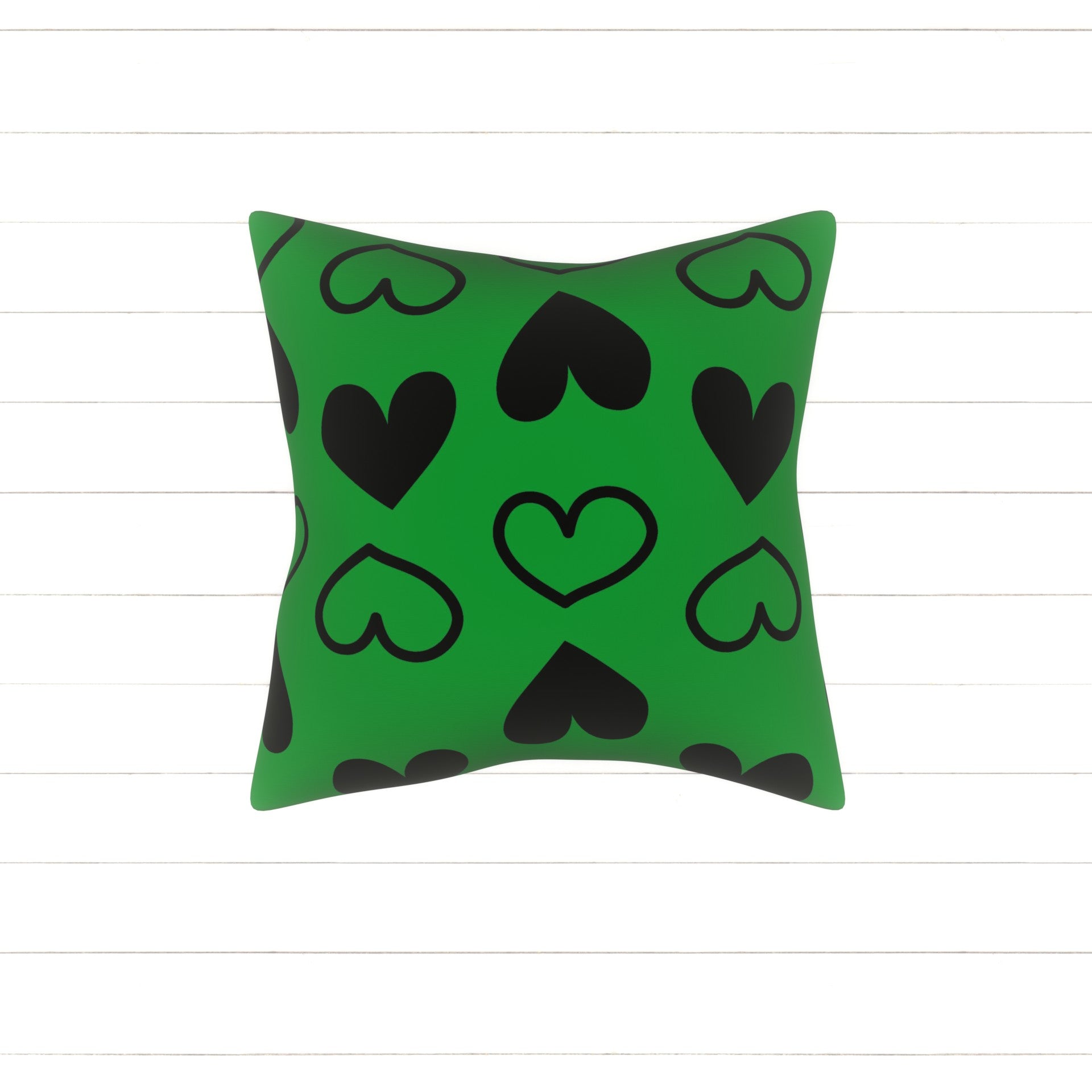 Ultra-Bright Sweet Hearts Print in Green – Glow with the Flow Collection by Patternmint Fabric, Raspberry Creek Fabrics
