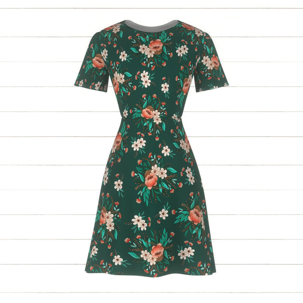 Buttercup Floral Teal - Raspberry Creek Fabrics