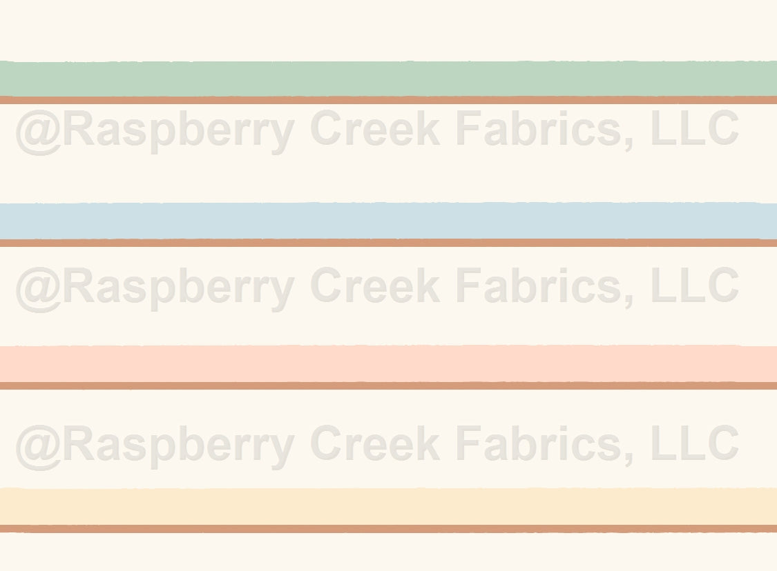Cottontail Stripe Multi Fabric, Raspberry Creek Fabrics, watermarked
