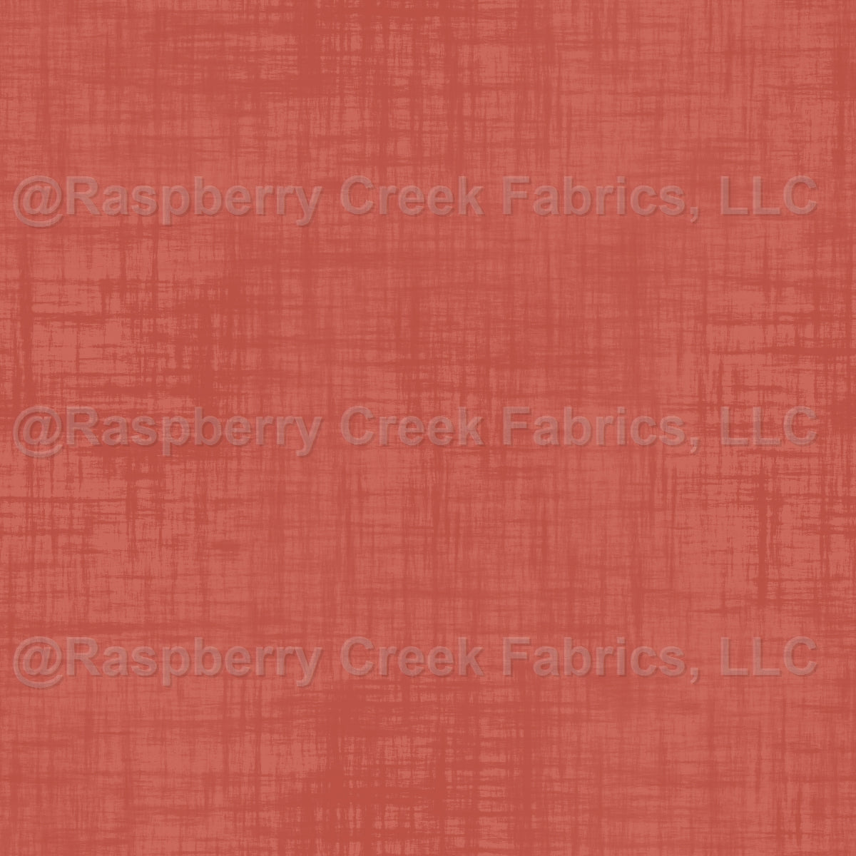Faux Linen Texture PRINTED Solid Coral Fabric, Raspberry Creek Fabrics, watermarked