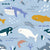 Diverse whales light blue Image