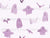 Watercolor Halloween Ghosts and Bats Purple on Lavender Small Image