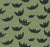 Halloween bats Sage green and black Image