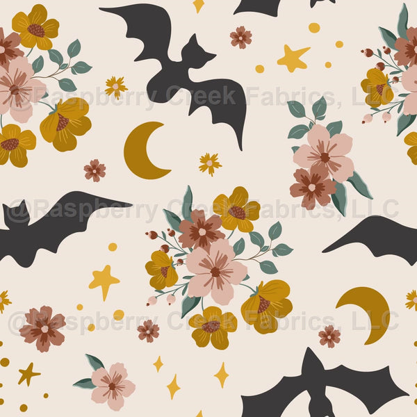 Halloween Pretty Batty, Colorway 1 - Raspberry Creek Fabrics