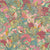 Whimsical singing sparrow william morris style floral wallpaper SALMON PINK Image