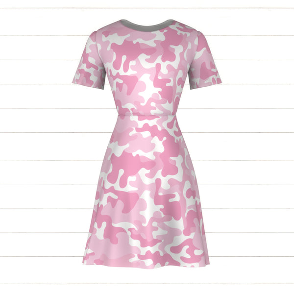 pink camo t shirt dress Honey Punch Pink Camo/Camouflage T Shirt Dress Small/READ Cutout Rolled Short