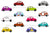 Beetle bug cars variety on white decorated cars approx. 6 inches Image