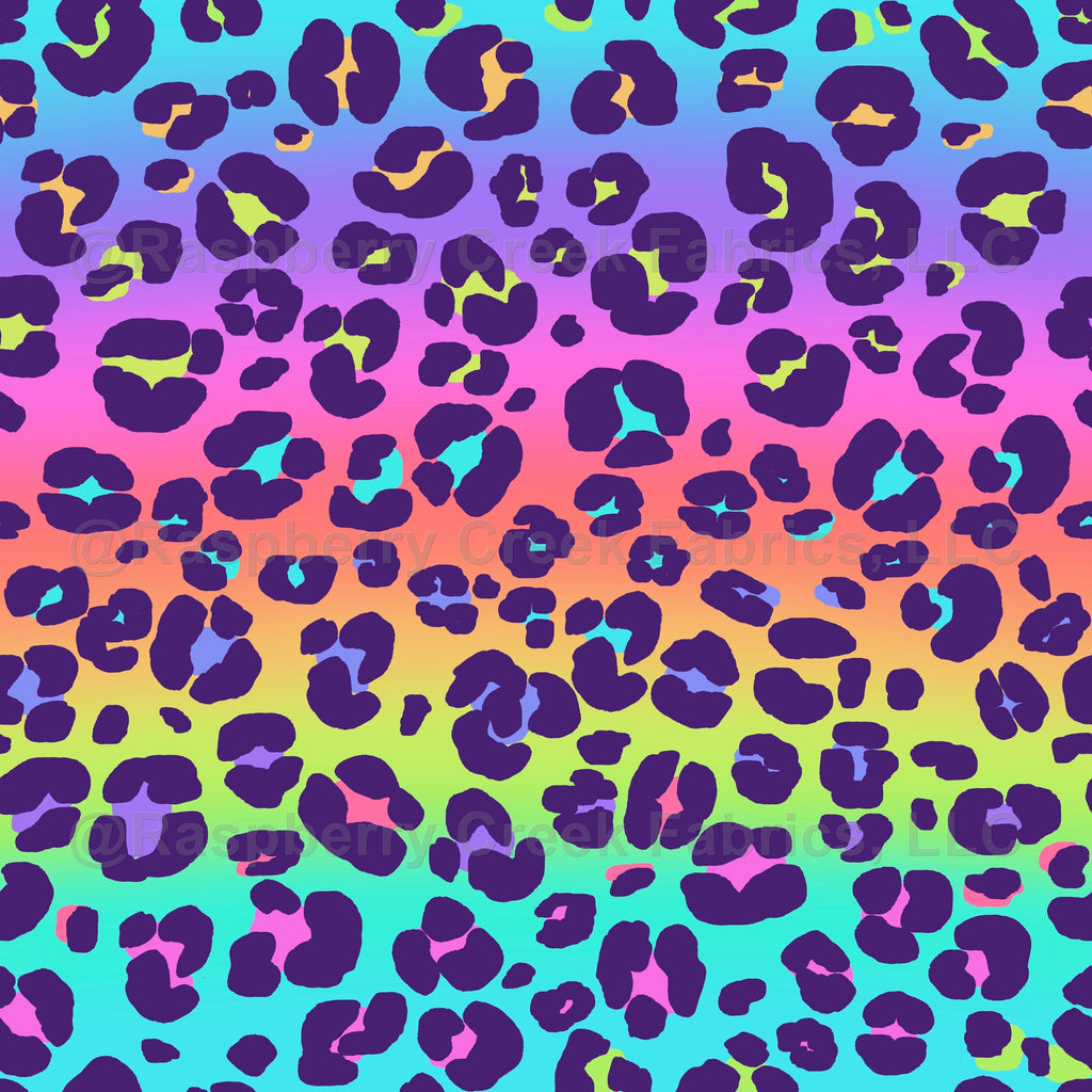bright, retro, rainbow, gradient, leopard, cheetah, purple  display picture 3