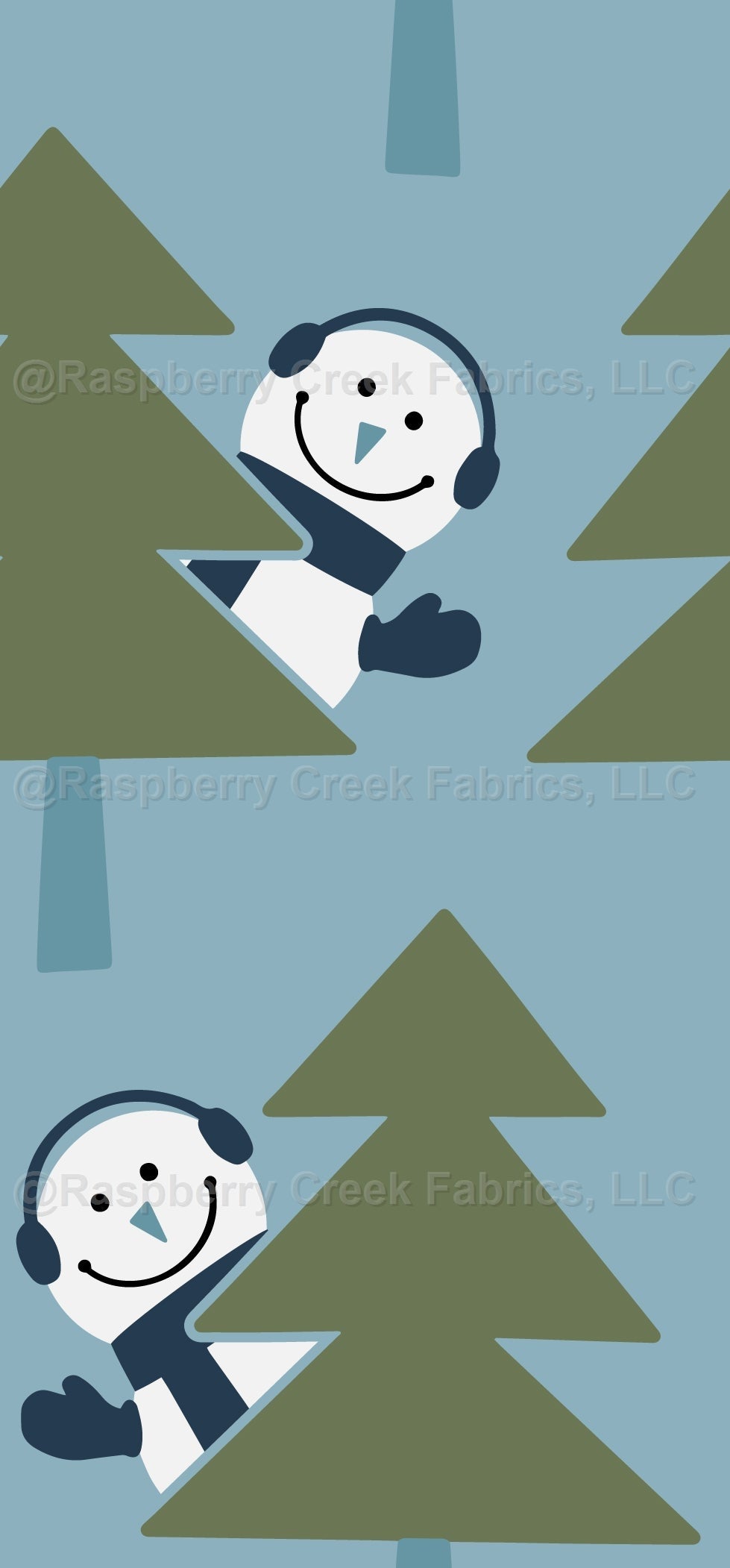 Snowmen in the Woods - Cabin Colorway by Kelsi Pope