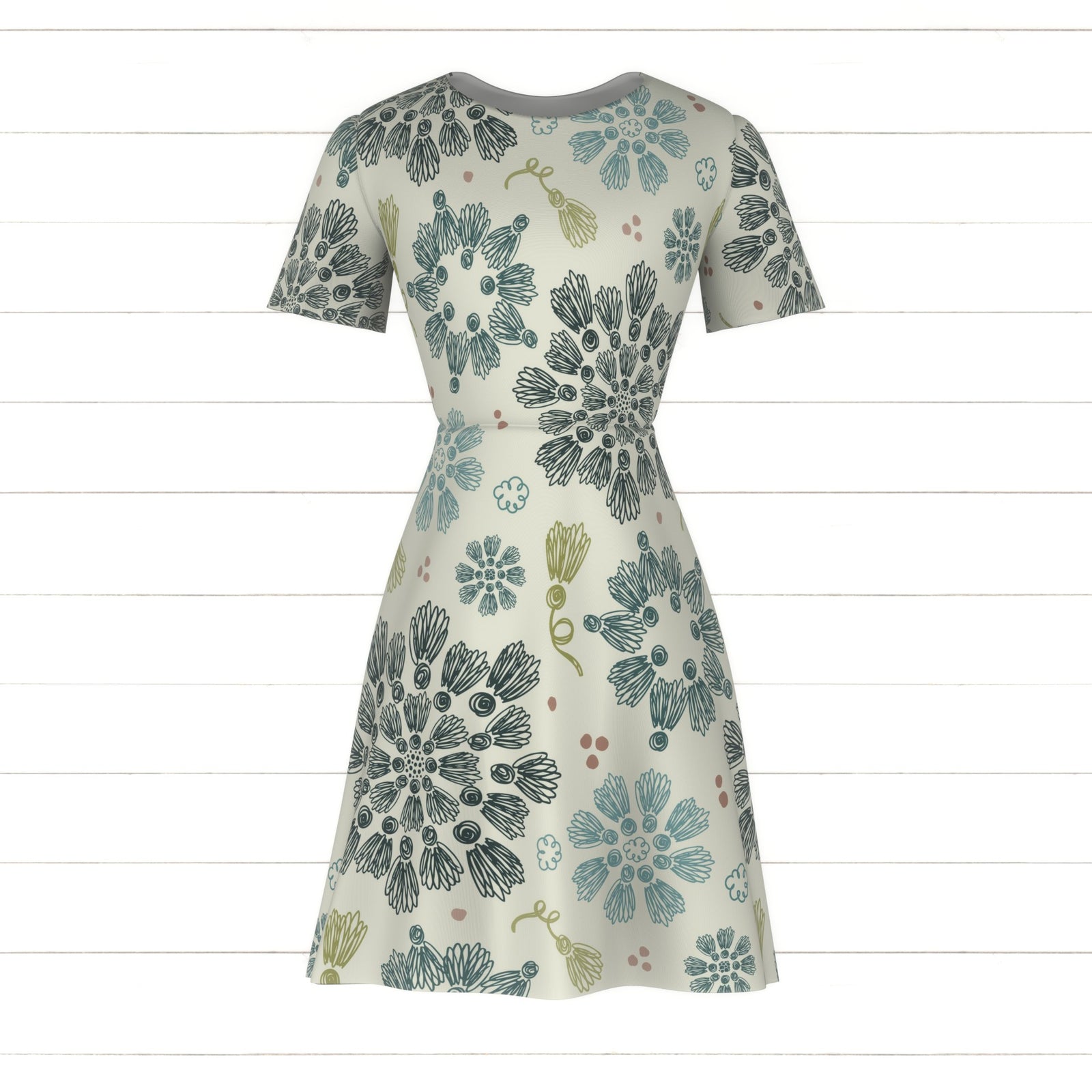 Tassel Flowers Teal Light