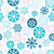 Magical watercolor snowflakes // white background pastel blue teal and pink snowflakes Image