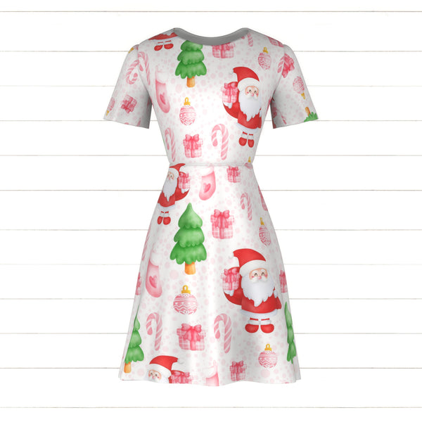 chinese dress ladies In Stock L9-3-2）Girls Christmas Print Dress