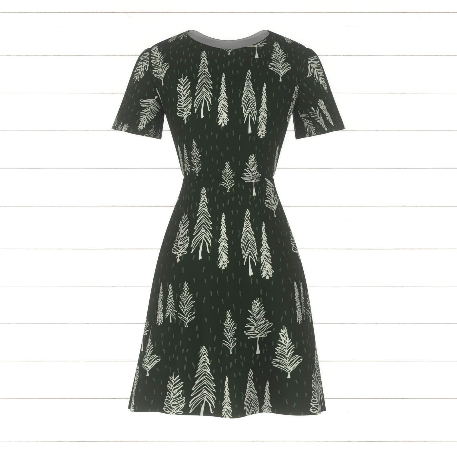 Christmas tree snow green