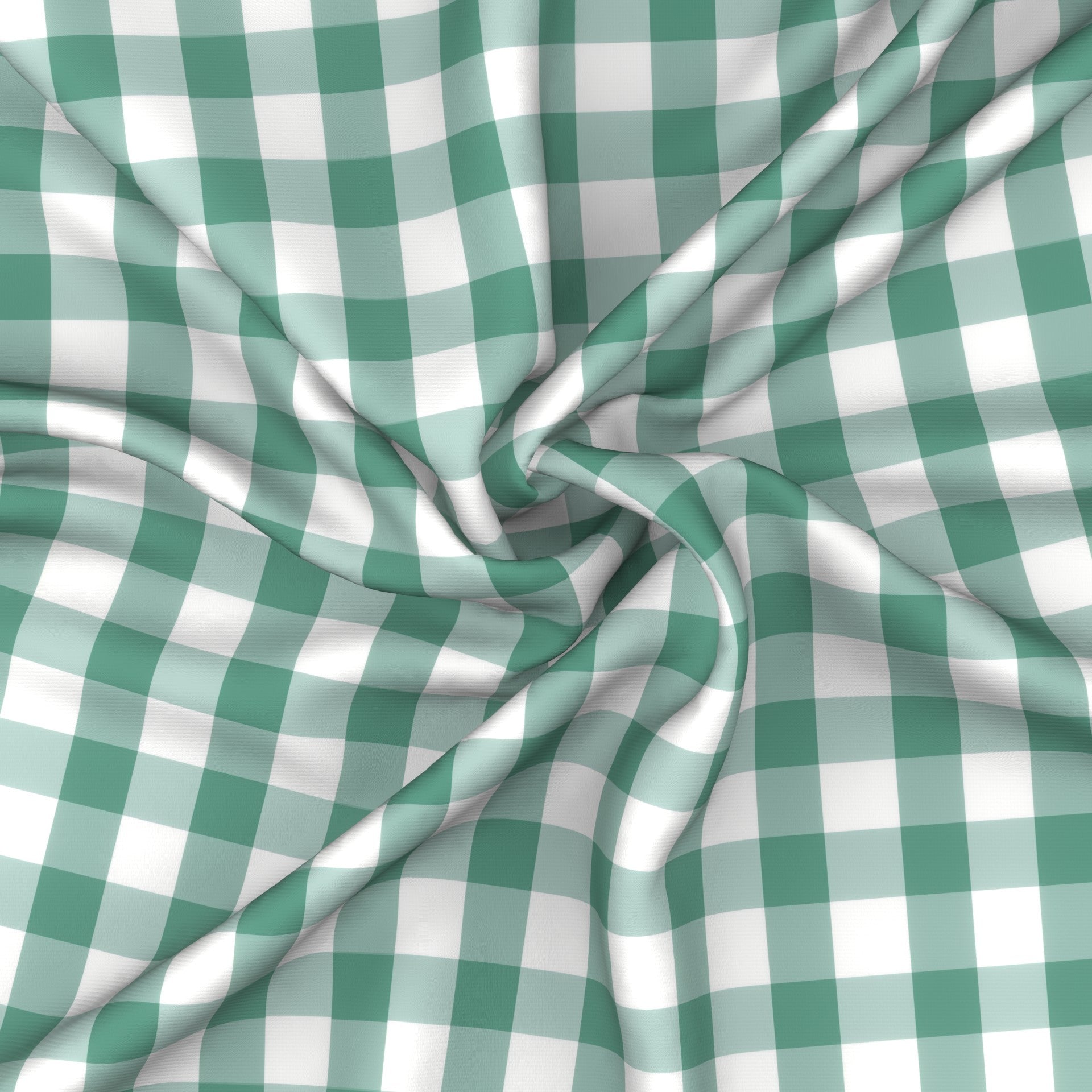 green gingham check Fabric, Raspberry Creek Fabrics