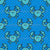 Cute Aqua Crabs on Bright Blue Image