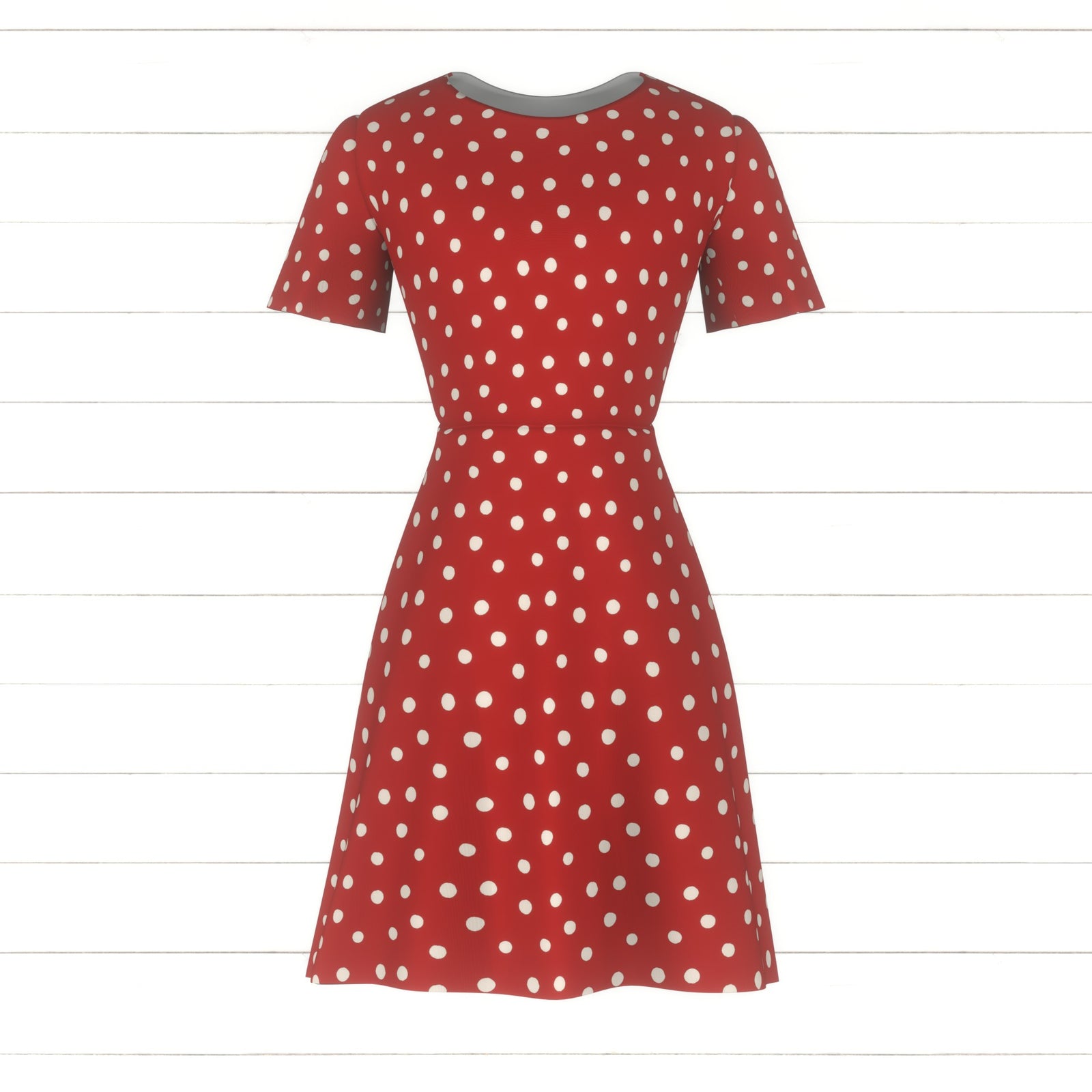 All I Want For Christmas Dot Red Fabric, Raspberry Creek Fabrics, watermarked