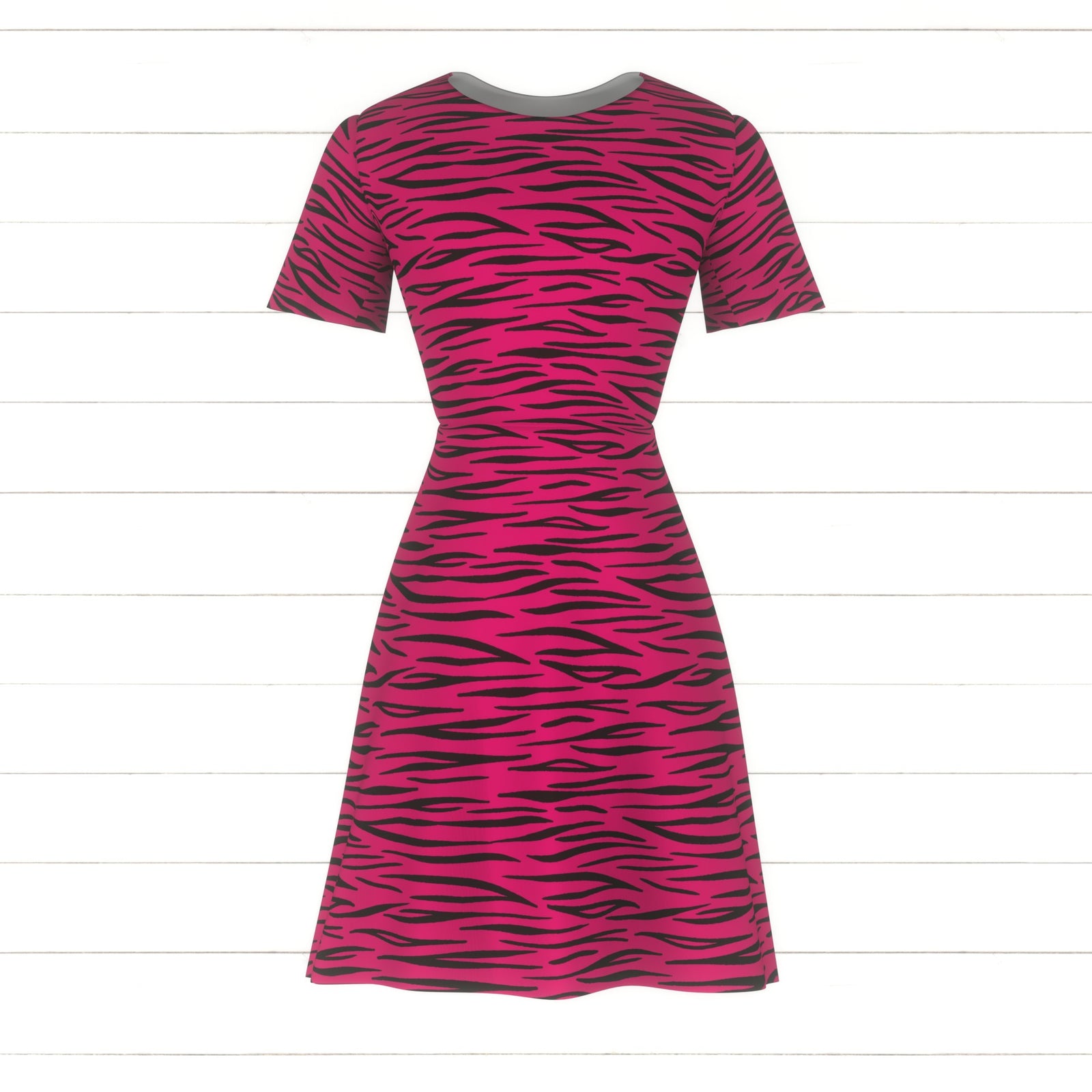 Far Out Tiger Hot Pink Fabric, Raspberry Creek Fabrics, watermarked