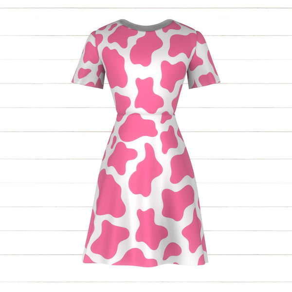 Hot Pink and White Cow Print Fabric, Raspberry Creek Fabrics