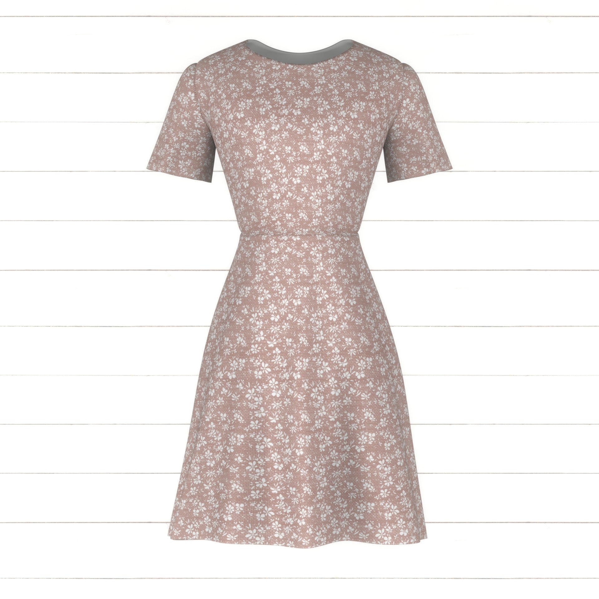 knee length dresses for ladies White Royal Toscana Linen Dress main image 1