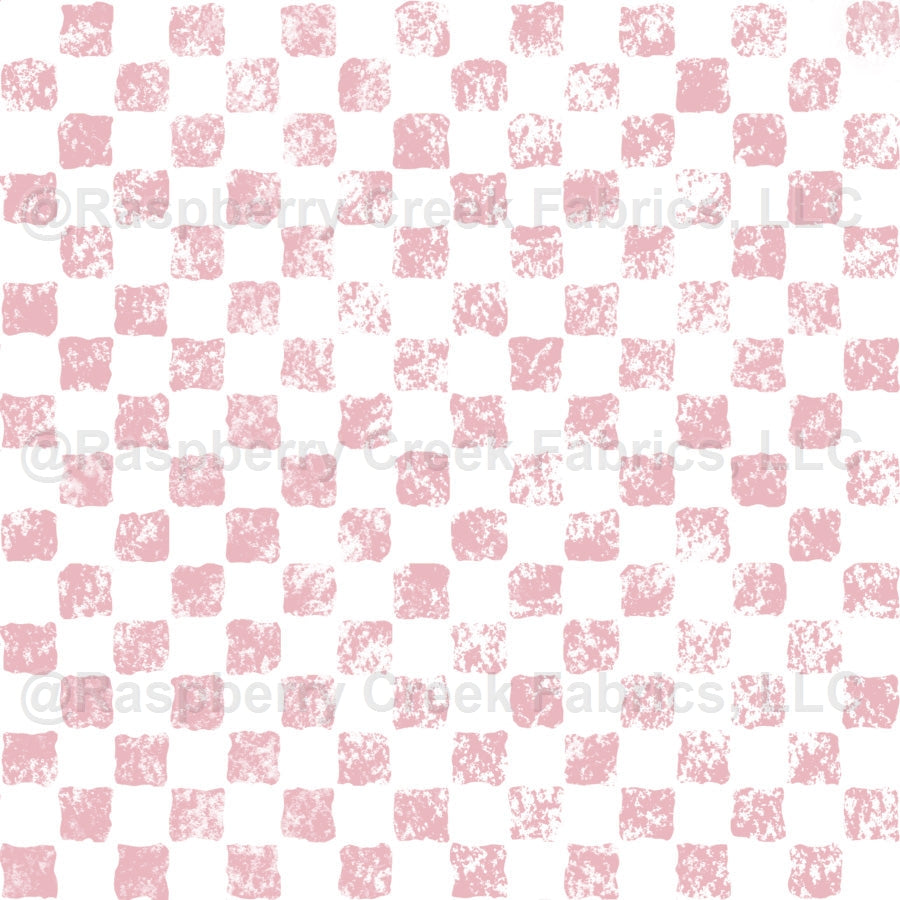 Heathered Pink and White Checkered Pattern , Raspberry Creek Fabrics, watermarked