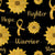 Childhood Cancer Awareness Sunflowers and Words on Black Image