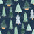 Welcome Winter Collection Pine Tree Forest on Navy Image