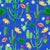 cactus, blue, green, floral, plants, geometric, flowers, desert, bright, watercolor, boys, home, clothing, Arizona, Mexico, California Image