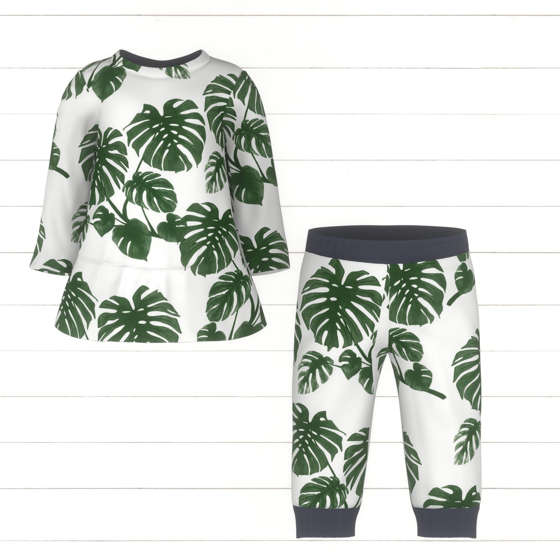 monstera deliciosa fabric Monstera deliciosa green by MartaRoseArt Fabric, Raspberry Creek Fabrics