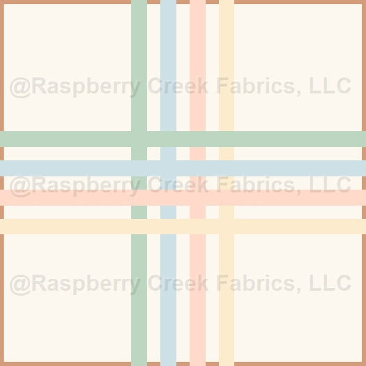 Cottontail Plaid Fabric, Raspberry Creek Fabrics, watermarked