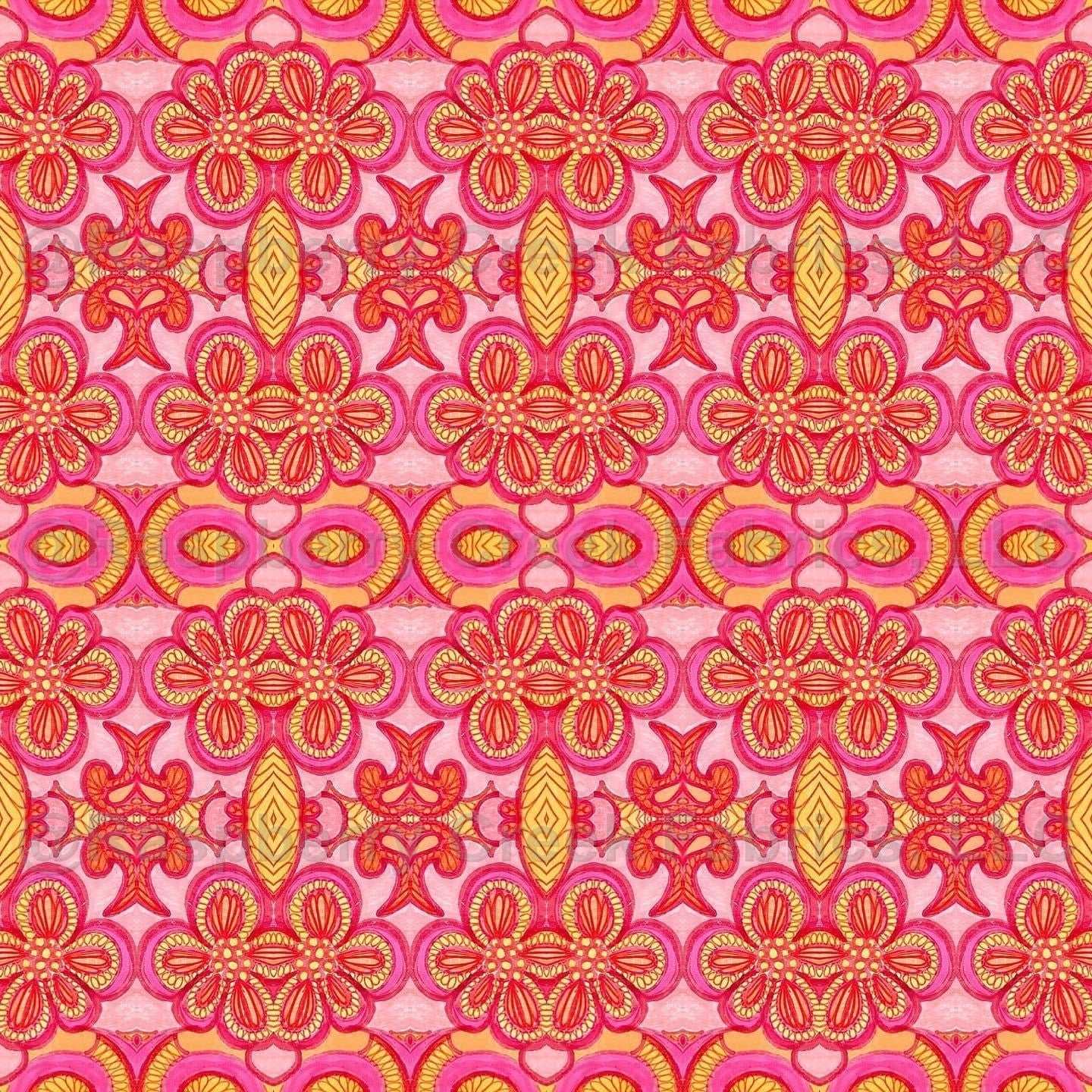 Pink lace Fabric, Raspberry Creek Fabrics, watermarked
