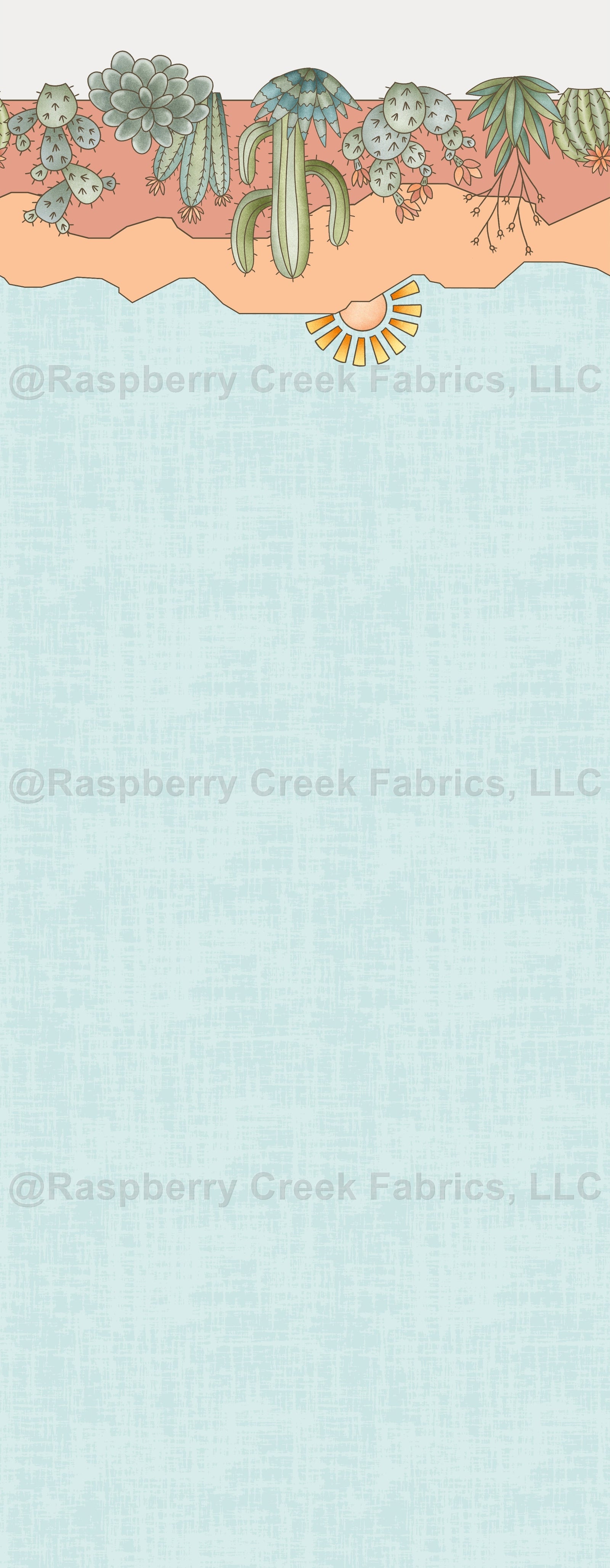 Mesa Single Border- Desert Landscape Fabric, Raspberry Creek Fabrics, watermarked