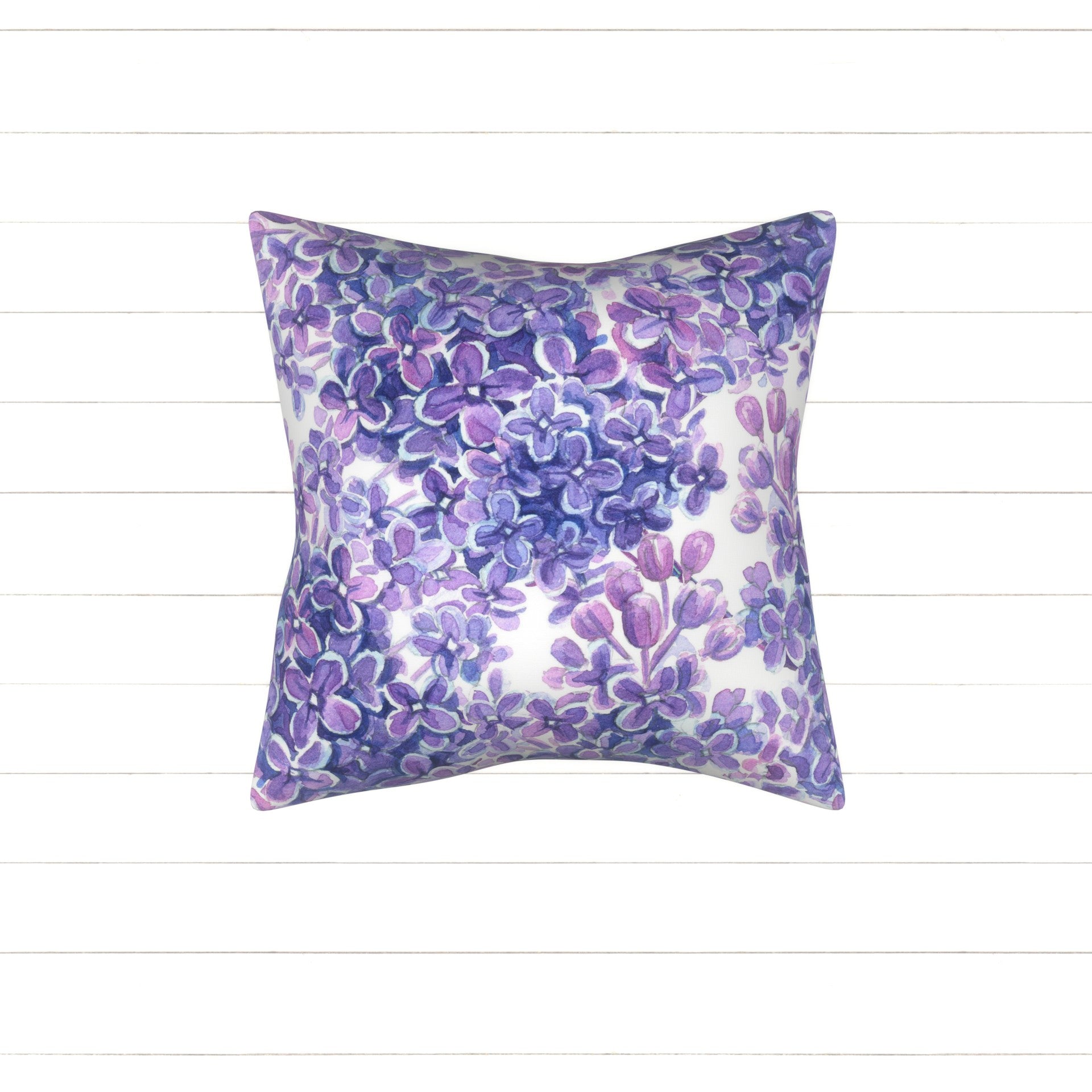 Violet watercolor lilac flowers Fabric, Raspberry Creek Fabrics