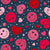Valentine Smiley Faces on Navy Image