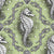 Seahorse Damask Fabric - Sea Glass Green - Vintage Victorian Steampunk Retro Image